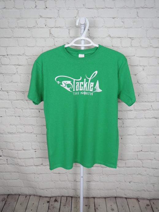 Youth Ultra Cotton Tee - Irish Green and Navy