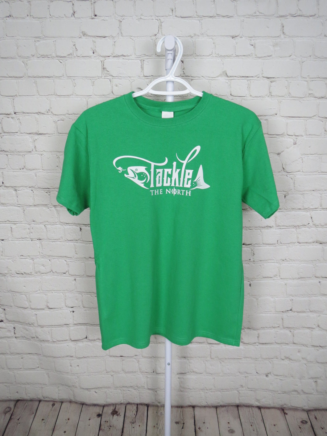Youth Ultra Cotton Tee - Irish Green and Navy